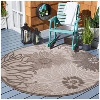 Sanat Teppich Floral 2 Outdoor, auch als Läufer und rund, rund, Höhe: 6 mm, In- und Outdoor geeignet, Blumen, Balkon, Terrasse, Außenbereich