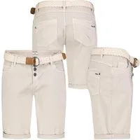 Stitch & Soul Bermudas Damen Short Bermuda kurze Hose Sommer Chino Stoff Hose mit Gürtel