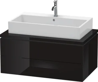 Duravit L-Cube Konsolenwaschtischunterbau wandhängend Schwarz Hochglanz 920x547x400 mm - LC581804040 LC581804040