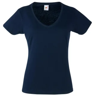Fruit of the Loom - "Valueweight" T-Shirt V-Ausschnitt für Damen (Dunkles Marineblau)