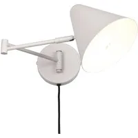 TRIO Leuchten LED Wandleuchte, Dimmfunktion, LED wechselbar, Warmweiß, Innen Wandbeleuchtung mit Schwenkarm Schalter, Kabel und Stecker