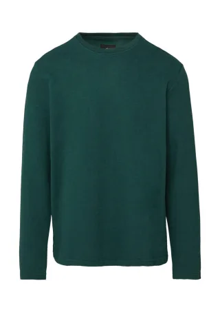 Q/S designed by - Langarmshirt aus Struktur-Jersey grün - Gr. - S