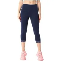 Bellivalini Leggings Damen 3/4 Capri Hose BLV50-224 (1-tlg) aus Baumwolle mit Spitze