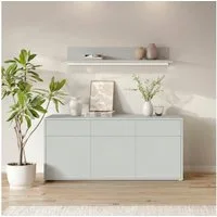 FORTE Sideboard Alice Springs, Sideboard, Breite 184,2 cm, viel Stauraum, Schubkästen mit Vollauszug, Push to open, grifflos