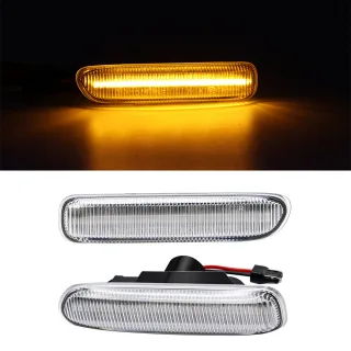 2x LED Seitenblinker Blinker in Weiss SET für BMW 3er E46 Limo Touring Coupe Cabrio Compact