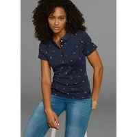 KangaROOS Poloshirt Kurzarm, sehr figurbetont, mit Allover-Druck, aus 100% Baumwolle