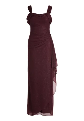 Vera Mont - Abendkleid Grey/Dark Red - Gr. - 38