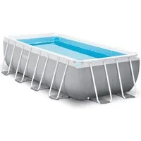 Intex Framepool Set "Prism Quadra IV" 488 x 244 x 107 cm, Inkl. Filteranlage, Seitenwände aus extrem verstärktem Super-Tough® Material