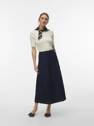 VERO MODA - VMIDA 2/4 BOATNECK PULLOVER Birch - Gr. - M