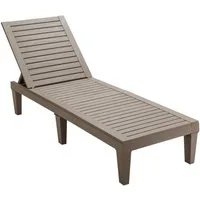 COSTWAY Gartenliege, wetterfest, 5-stufig Verstellbar, 180kg, 190x57,5x29cm