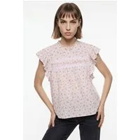 Vero Moda Blusenshirt VMTRINE SL LACE TOP WVN NOOS Baumwolle