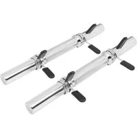 GORILLA SPORTS Hantelscheibe Kurzhantelstangenset 30 mm Chrom 35 cm mit Federverschluss, 2.5 kg, (1-tlg)