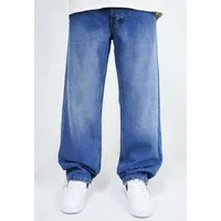 DADA Supreme Regular-fit-Jeans Bequem mit Logodruck Denim Minimal Baggy Pants für Herren Baumwolle unifarben atmungsaktiv Knöpfe modisch-Style