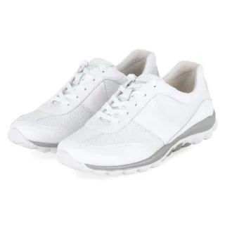 Gabor Low Sneaker - Gr. 42 - Weiß - Leder & Textil