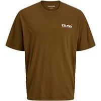 Jack & Jones Rundhalsshirt Jack&Jones T-Shirt braun Übergrößen JJYUKI