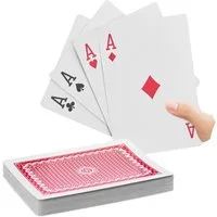 relaxdays Spiel Pokerkarten Jumbo 54 Karten