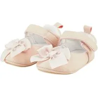 Sterntaler® Baby Ballerina Schleife Krabbelschuh (1-tlg) Baby Ballerina aus Kunstleder mit Schleife, Klett & Herzchensohle