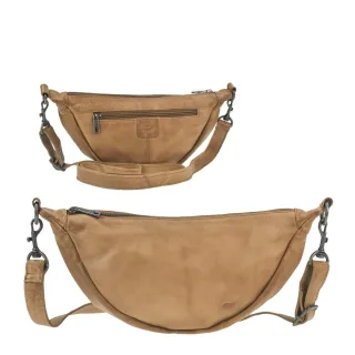 Crossbody Bag Tasche Damen Leder taupe. Sportliche Brusttasche und Crossover Bag ideal für Freizeit und City-Alltag | Bear Design Toon