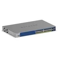 S3300-28X-PoE+ (GS728TXP), Switch grau, 195W PoE Budget