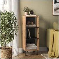 Vicco Bücherregal Amber, Eiche Wotan, 36 x 100 cm mit 3 Fächern, 1-tlg.