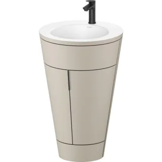 Duravit Starck 1,c-bonded Set S19512OBD600000 Griff Diamantschwarz, Keramik Weiß Matt, bodenstehend, Taupe Seidenmatt, 864 x 560 x 605 mm