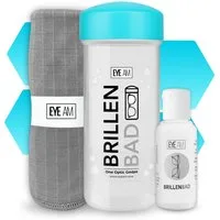EyeAm Brillenbad Set inkl. 50ml Konzentrat & Mikrofasertuch, Reinigungskonzentrat (im Set mit 50ml Spezialreiniger & Mikrofasertuch 40x40 cm)