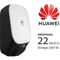 Huawei Elektroauto-Ladestation Wallbox 22kw Smart Charger AC SCharger-22KT-S0 E-Auto Ladegerät, 3-phasig, inklusive 2 RFID Karten, Typ 2 Ladebuchse, PV-Überschussladen