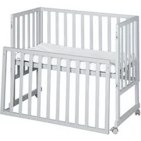 roba® Stubenbett Beistellbett, Stubenbett, höhenverstellbar inkl. Matratze & Canvas Barriere
