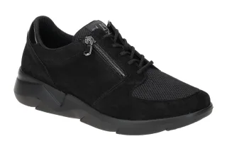 Waldl?ufer 668K03 K-FUNKY Damenschuhe in Schwarz - bequeme Schn?r-Halbschuhe