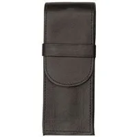 Alassio® Federtasche Stifteetui 15x6,3cm für 3 Stifte Leder schwarz