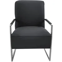 K+W Komfort & Wohnen Cocktailsessel, mit bezogenen Armlehnen, Gestell in Metall Edelstahloptik