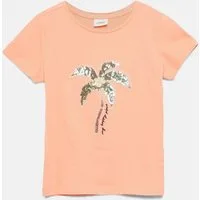 s.Oliver Kurzarmshirt T-Shirt T-Shirt mit Stickerei und Pailletten im Loose Fit