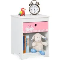 relaxdays Nachtkommode Kinder Nachttisch Schwan