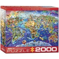Puzzle 2000 Teile Puzzle - Puzzle - Verrückte Welt - Wimmelbild, Puzzleteile