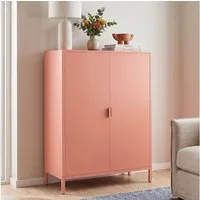 skølm Kommode Ituri aus Metall (Terrakotta), Highboard mit 2 Einlegeböden, höhenverstellbare Füße