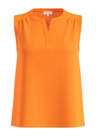 s.Oliver Red Label - Ärmelloses Shirt mit Tunika-Ausschnitt orange - Gr. - 46