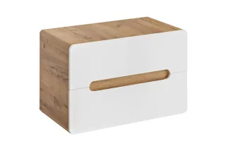 Waschbeckenunterschrank FERMO Weiss Hochglanz 80cm