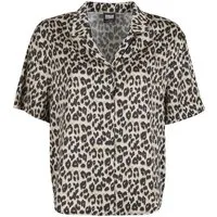URBAN CLASSICS Langarmhemd Urban Classics Ladies Leo Resort Shirt