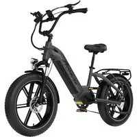 ECORUSH E-Bike Mountainbike Elektrofahrrad 20*4,0 Zoll Pedelec StVZO mit 15,6Ah Akku Max 70-120km, 7 Gang shimano shimano Schaltwerk, Kettenschaltung, Heckmotor, 748,8 Wh, Damen/Herren E-Mountainbike mit Pumpe, Schloss