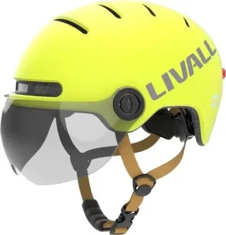 Livall L23 City Helm mit Visier signalgelb M (54-58 cm)
