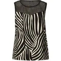 STREET ONE Shirttop printed top w.mesh yoke