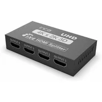 INCA HDMI-Splitter IHSK-430, 4K HDMI Splitter 1x4 mit Netzteil und 3D-Unterstützung
