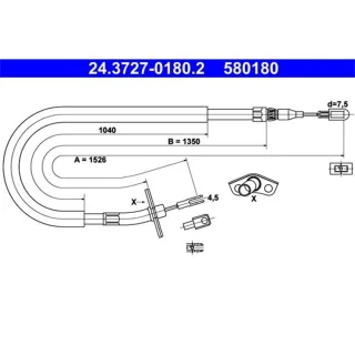 ATE Handbremsseil hinten rechts Mercedes Sprinter VW Lt