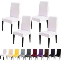 BTTO Stuhlhusse Stuhlhusse Universal Stretch Stuhlbezug Stuhlüberzug,Einfarbig, Elastische Stretch Husse