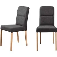 OTTO home 4-Fußstuhl Nina Küchenstuhl, Polsterstuhl (Set, 2 St), Gestell Buche Massivholz lackiert