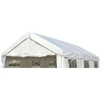 DEGAMO Pavillon-Ersatzdach PALMA, für Zelt 3x6 Meter, PVC weiss 480g/m², mit Spanngummis