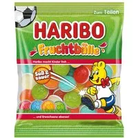 HARIBO Süßigkeit, Haribo Fruchtbälle Fruchtgummi mit Schaumzucker fruchtig weich 175g