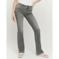 Tally Weijl Bootcut-Jeans SPADECYNTIA Baumwollmischung, Low Waist, mit doppeltem Knopf am breiten Bund