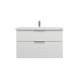 Burgbad Keramik Waschtisch-Set Eqio Weiß Hochglanz/Alpinweiss, SEYQ103F2009C0001 SEYQ103F2009C0001