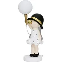 GILDE Tischleuchte BUBBLEGUM Leuchte LED - schwarz-weiß - Kunstharz - Höhe 48cm - Mädchen, Tischlampe - Schreibtischlampe - Nachttischlampe
